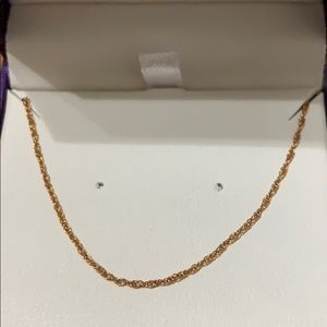(NWOT) Rose gold plated sterling silver chain